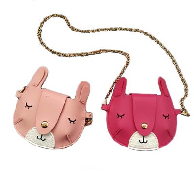 China High Quality Baby PU Coin Purse Metal Chain Bag Animal Shape Kids Wallet Money Holder Little Girl Handbags for sale