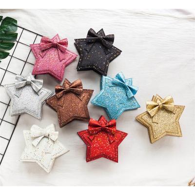 China Messenger Bag Girls Purse Cutegirls Mini Kids Princess Star Shape Bow Handbags Shoulder Bag High Quality Fashion Sequins for sale