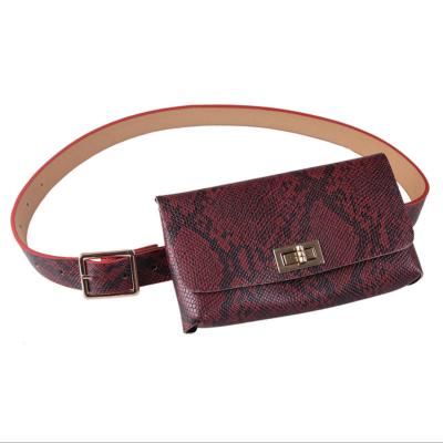 China Bum Bag Small Purse Chest Pocket Snake Leather Pussy Pack Water Proof Waist Bag Travel Hip Bag Women Waist Pack for Women for sale