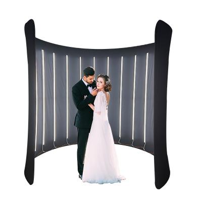 China Party Photo Booth Enclosure With Led Lights Photobooth Drop Shipping 360 Degree Photo Booth Backdrop for sale