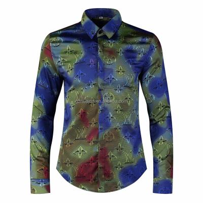 China Anti-Wrinkle Retro Fashion Men's Streetwear Custom Men's Clothing Shirt Long Sleeves Men's Shirts for sale