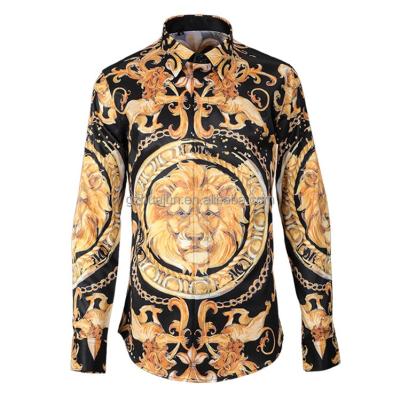 China 2021 hot summer new men's clothing casual fashion printed shirt cardigan short sleeve shirt men Anti-wrinkle hot sale for sale