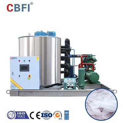 China Industrial freshwater seawater flake ice machine for meat, fish, vegetable preservation, industry cooling for sale