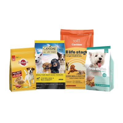 China 500g 1kg Flat Bottom Pet Food Packaging Bag Pouch Customized Printed Aluminum Plastic Dry Dog Moisture Proof Cat Food Bag for sale