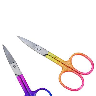 China Right Handed Scissors Wholesale Beauty Scissors Tijeras Customized Makeup Tool Stainless Steel Eyebrow Scissors for sale