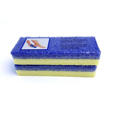 China Custom PU Foam OEM Foot Scrubber With 2 In 1 Spongy Glass Pumice Stone for sale