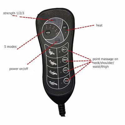 China 5 body vibration motors and heat massage system on car cushion office chair for sale