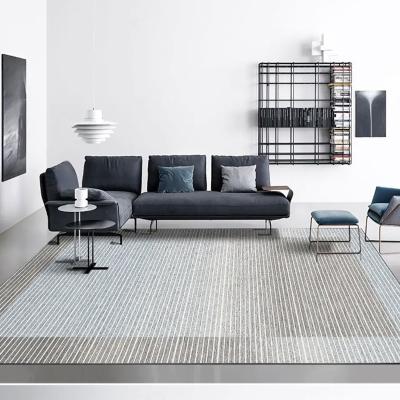 China Modern Line Simplicity Shop Full Wind Living Room Cashmere Household Carpet Bedroom Porch Non-Slip Carpet Luxury Quiet Imitation Floor Carpet for sale