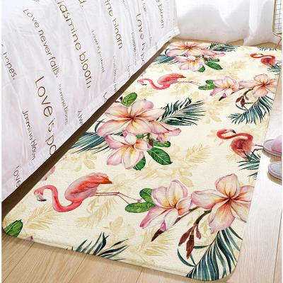 China Stain Resistant Imitation Mat Bedside Rug Non-Slip Door Foot Pad Bedroom Plush Cashmere Living Room Yarn Cool Floor Mat for sale