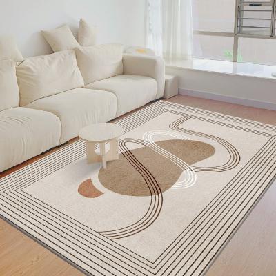 China Stain Resistant Nordic Imitation Cashmere Living Room Rug Bedroom Bedside Rug Thickened Non Slip Sofa Tea Table Floor Mat Mat for sale