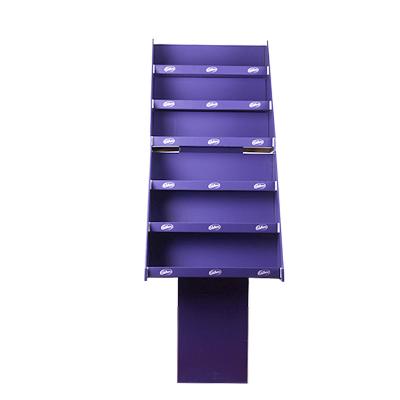 China Single Sided Supermarket Display Rack Retail Candy Shop POS Cardboard Floor Rack Chocolate Display Rack for sale