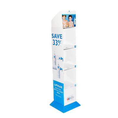 China Single Sided Floor Display Rack Advertising Cardboard Display Stand for sale