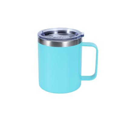 China 12oz Double Wall Mug 304 Stainless Steel Food Grade Metal Coffee Mug Vacuum Insulation Handle Cup Gift Mug Viable for sale