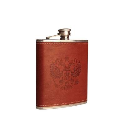 China Viable 5oz 6oz PU Matte Flask Stainless Steel Liquor Whiskey Wine Flask for Travel Camping Gift for sale