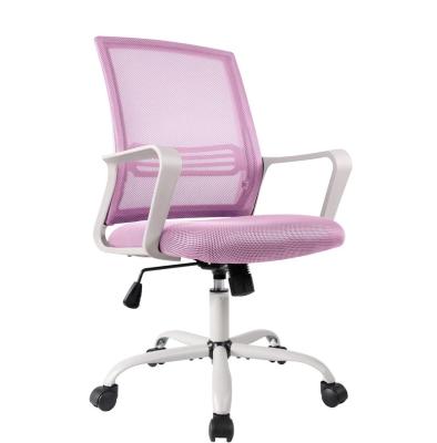 China Factory Produce (Height) Adjustable PINK Mesh Adjustable Home Office Task Chair, Ergonomic Swivel Rolling Office Desk Chair LADY CHAIR for sale