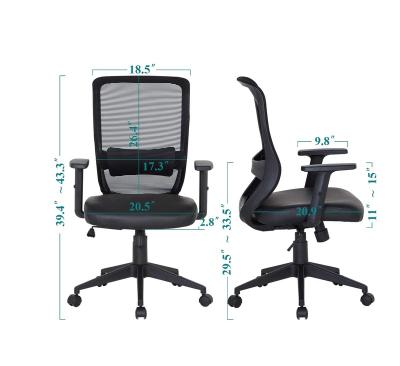 China 2D Mesh Adjustable Modern Ergonomic Chair Executive Office Conference Chair Visitor Desk Swivel (Height) Free Sample Armrest With Headrest for sale