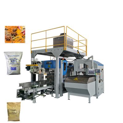 China Custom Quantitative Gusseted Food 10kg to30kg Spices Open Mouth Bagging Packing Machine Big Bag for sale