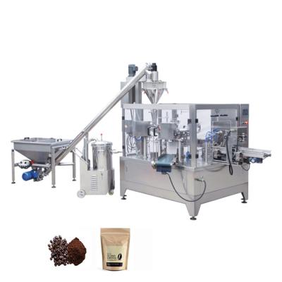 China Automatic Premade Food Stand Up Rotary Doypack Pouch Coffee Powder Packaging Machine With Auger Powder Filling for sale