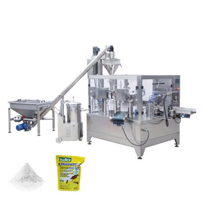 China High Speed ​​GPB8-200 Food Stand-Up Pouch Premade Pesticide Powder Rotary Packing Machine With Auger Powder Filling Machinery for sale