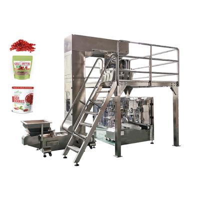 China Food Stand Up Zipper Pocket Goqi Berries Chinese Wolfberry Packaging Machine With Combination Multi Head Scale for sale