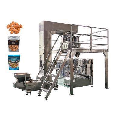 China Food Almond Premade Rotary Nuts Stand Up Doypack Pouch Packaging Machine With Linear Scale Weigher for sale