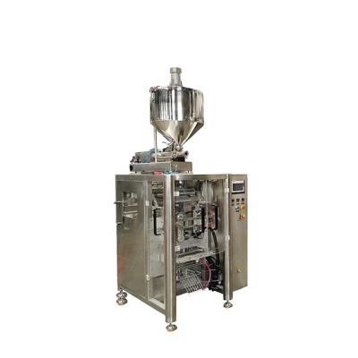 China Automatic Food Pillow Gusset Bagg VFFS Vertical Shape Fill Packing Machine with Piston Filler for Viscous Liquid for sale