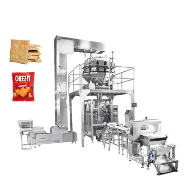 China Vertical VFFS Food Pillow Gusset Bag Biscuit Packing Machine With Multi Head Combination Weigher for sale