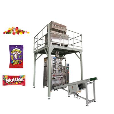 China Food VFFS Quad Seal Bag Vertical Candy Suger Grain Pouch Soft Packing Machine With Linear Scale Weigher for sale