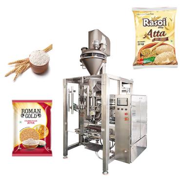 China Vertical VFFS Food Pillow Gusset Bag Whole Wheat Flour Powder Packing Machine With Auger Powder Filling for sale