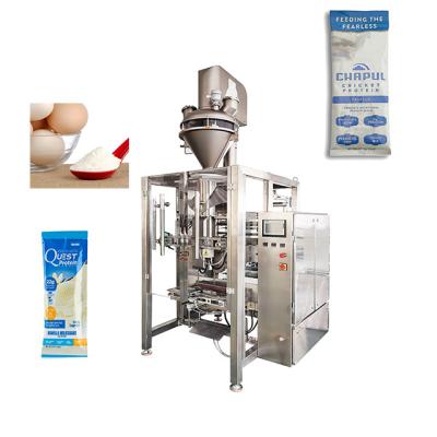 China Vertical VFFS Food Pillow Gusset Bag Protein Albumen Powder Packing Machine With Auger Powder Filling for sale