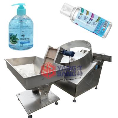 China Automatic Food Alcohol 100ml 500ml Hand Soap Gel Bottle Unscrambler For Filling Line for sale