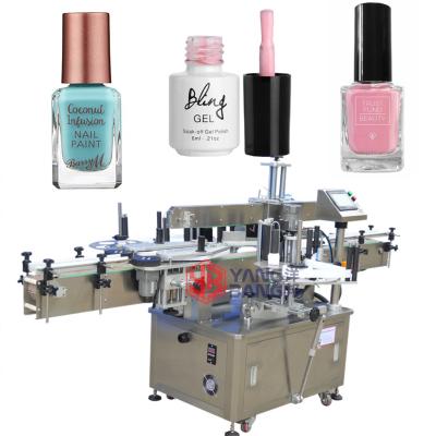 China YB-SMTB beverage automatic double sides labeling machine gel square bottle nail polish bottle labeling machine for sale