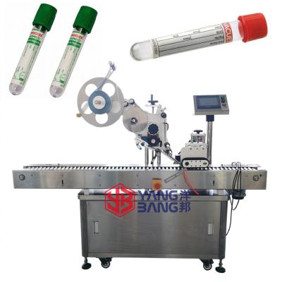 China Automatic food test tube labeling machine, sticker labeling machine for medical vial production line for sale