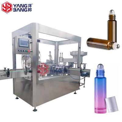 China Automatic 8ml 10ml 30ml Beverage Oil Bottle Roll On Filling Capping Machine , Perfume Bottling Line for sale