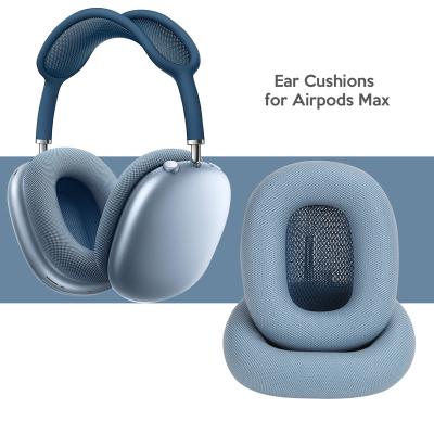 China For Earphone In Stock Original Memory Sponge Leather Wireless Earphone Cushions Fits For Max Air Pods Foam Earpad Quality Protein Leather for sale