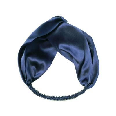 China European and American Style Low Price Twisted Elastic Silk Headbands Fluffy Silk Hair Bands for Young Lady Makeup 22mm Silk Headband for sale