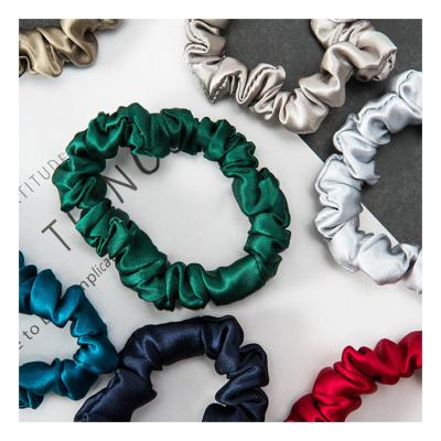 China Fashion/High Elasticity/Pretty 22mm Silk Satin Hair Scrunchies Women Elastic Hair Band Mulberry Silk Hair Scrunchies For Hair Care for sale