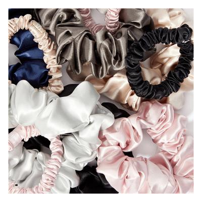 China Fashion / High Elasticity / Pretty Pure Silk Stretch Hair Rings Elastic Band Elastic Silk Hair Ties Skinny Silk Scrunchies for sale