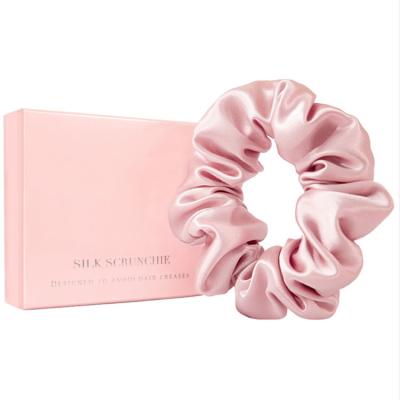 China European and American style 22mm 2022 hot high quality 100% silk mulberry silk hair ties satin hair scrunchies for hair for sale