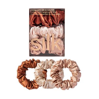 China Fashion/High Elasticity/Pretty Factory Direct Sales Real 100% Natural Mulberry Silk Hair Band For Ponytail Women High Quality 16mm Silk Scrunchies for sale