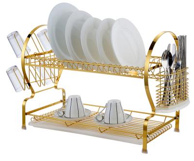 China Gold Viable Dish Drainer Rack For Kitchen Kitchen Organizer for sale