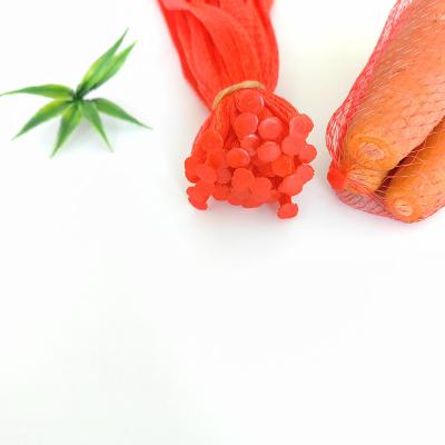 China PP new material cheap and high quality PP hot bottom and with label mesh bag for carrot in supermarket for sale