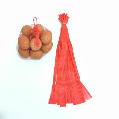 China PE new materials High Grade Storage Egg Bags New Materials Red Plastic PE Mesh Bag for sale