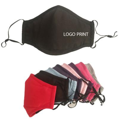 China Polyester & Cotton Custom Design Logo Cloth Face Mask , Advertising Logo Mouth Cover For Company Promotion for sale