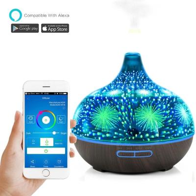 China 3D Hotel Glass Aroma Essential Oil Diffuser Ultrasonic Air Humidifier Fragrance Diffuser for sale