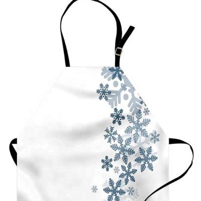 China Unisex Drink/Food Kitchen Bib with Adjustable Neck Apron for Cooking Gardening, Adult Size, Black and White for sale