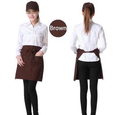 China Casual Unisex Short Waist Apron With Pocket Waiters Apron House Cleaning Apron for sale