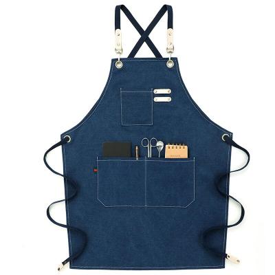 China Leather Canvas Kitchen Cleaning Aprons Grill Restaurant Bar Shop Cafes Workshop Apron for sale