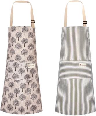 China Cotton Apron Adjustable Kitchen Apron Cooking Soft Canvas Cooling Apron Chef With Pocket For Women And Men for sale