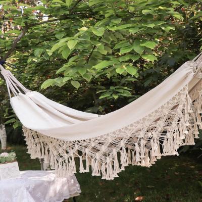 China Traditional Hand - Woven TentTeepee Woven Double Weave Tree Hanging Swinging Moving Garden SwingRopeHammock for sale